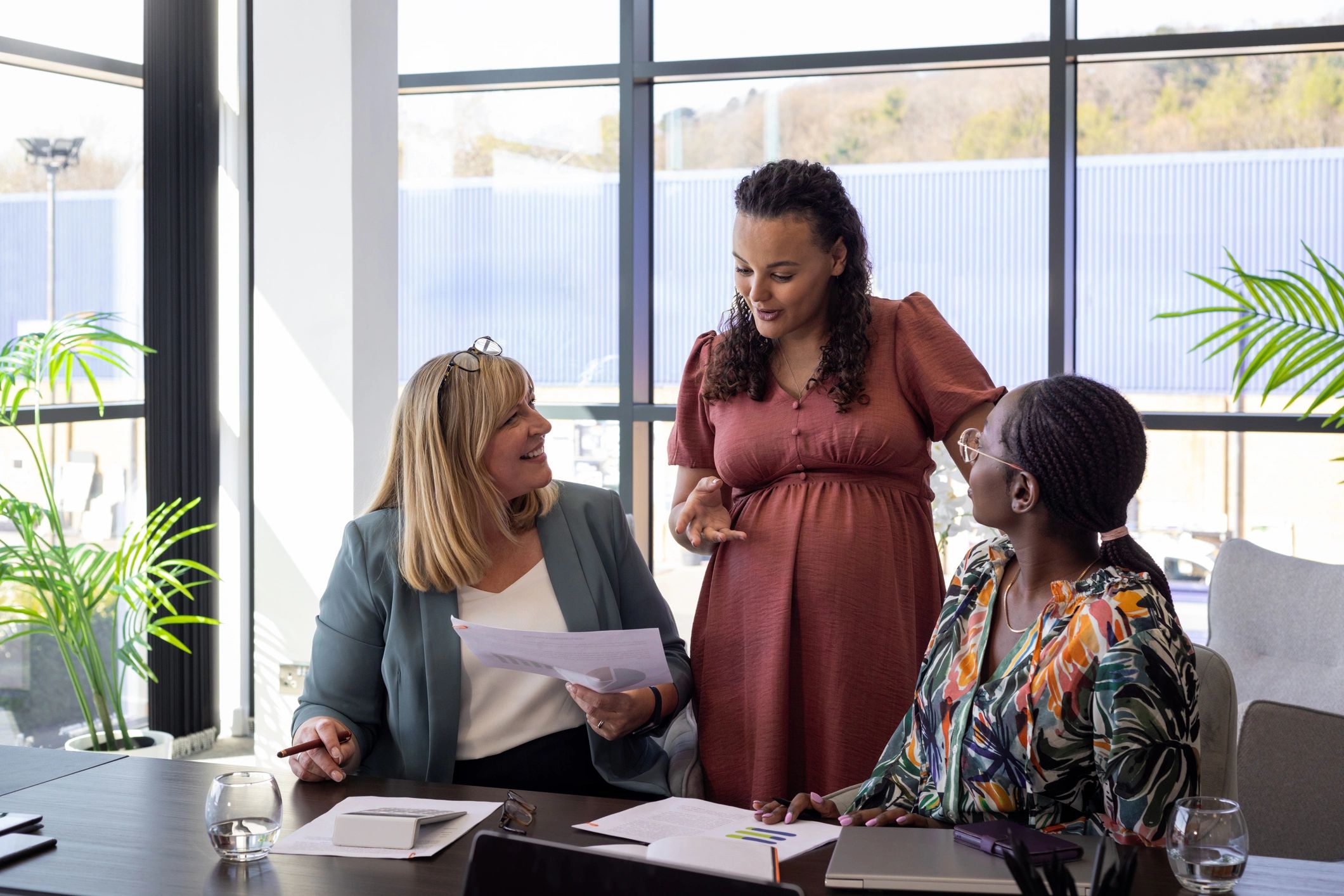 Business meeting focused on technology strategy